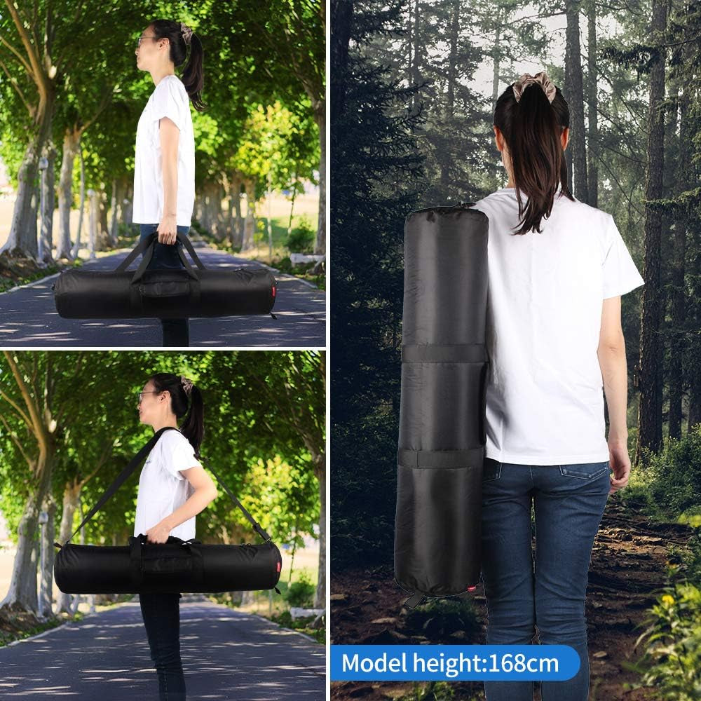 Tripod Carrying Case Bag 31.5X7X7In/80X18X18Cm Heavy Duty with Storage Bag and Shoulder Strap Padded Carrying Bag for Light Stands, Boom Stand, Tripod,Mic Stand and Tent Pole